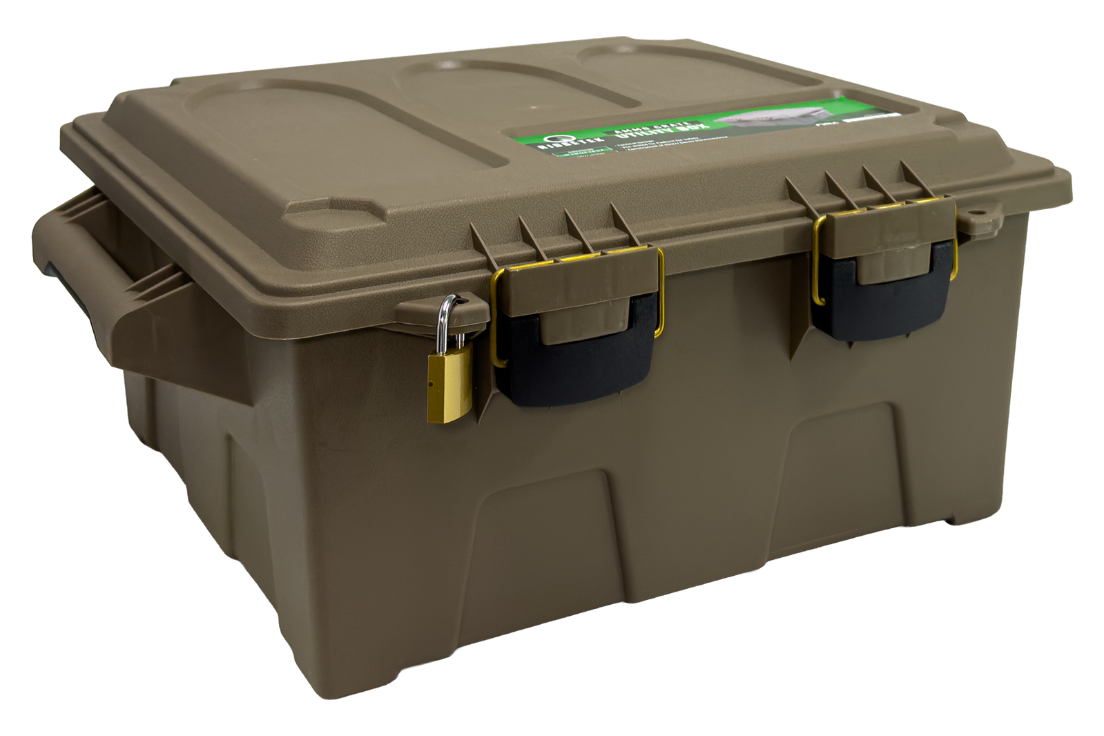 Ridgetek Rl10118 Ammo Crate Utility Box Large Dark Earth With Padlock