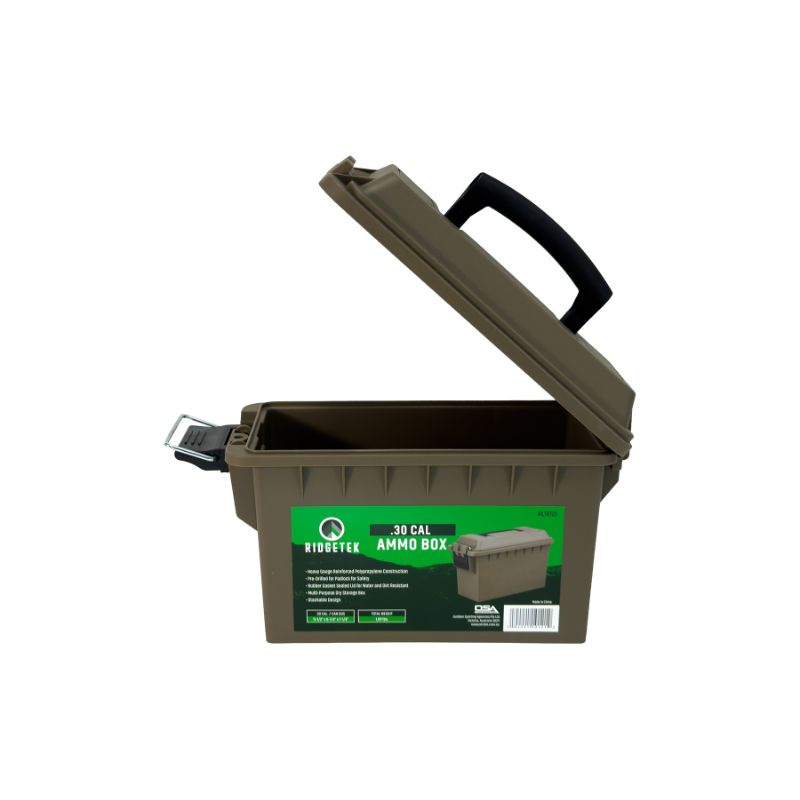 Ridgetek .30Cal Ammo Box with Padlock - Dark Earth - RL10121