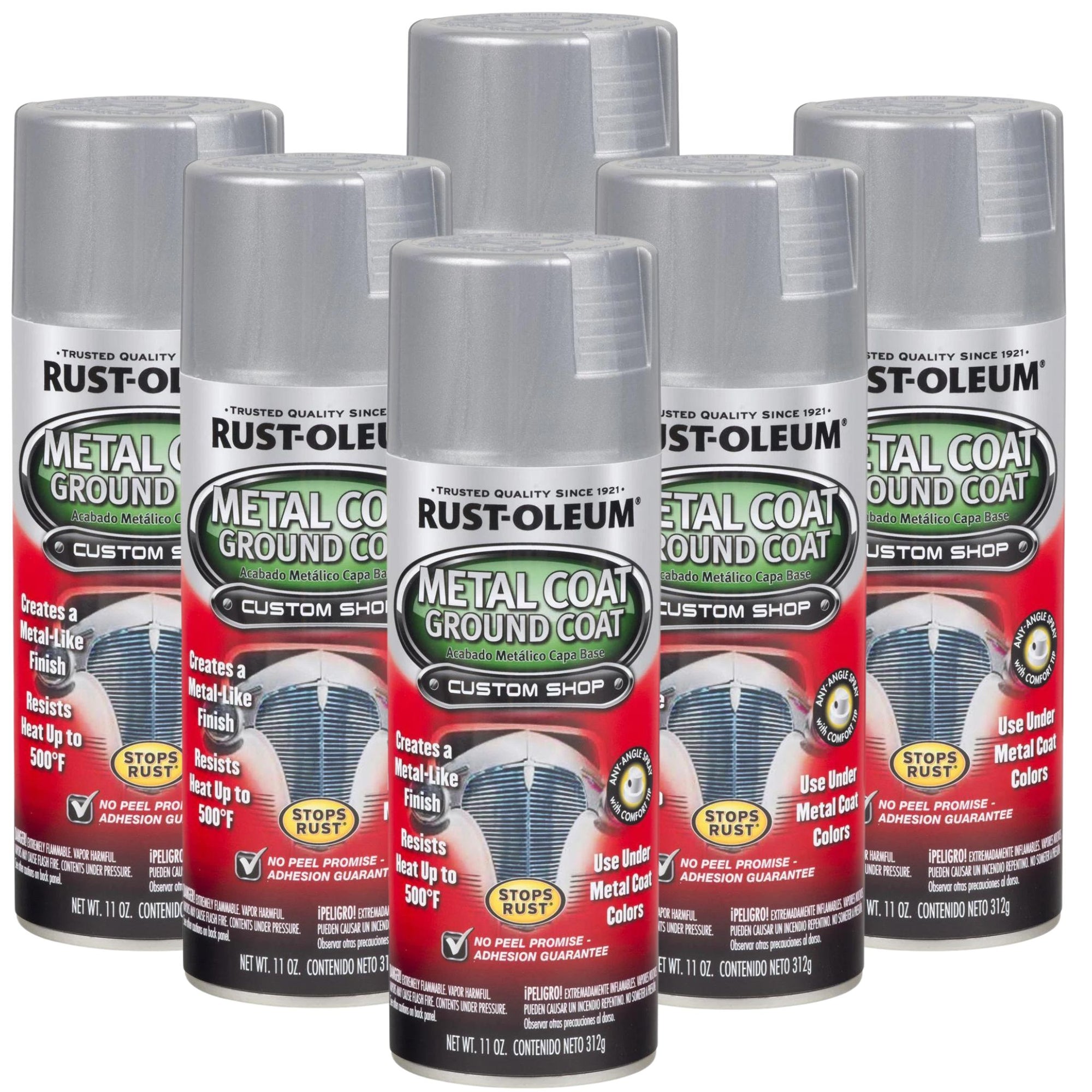 Rust-Oleum Metal Coat Ground Coat High Temp Paint - 6 Cans - South East Clearance Centre
