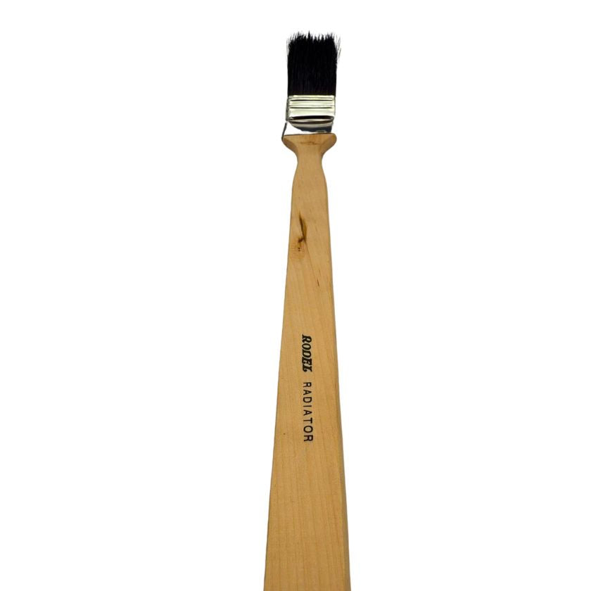 12-Pack Bent Radiator Paint Brushes 75mm– Angled Bristle, Long Wooden Handle for Hard-to-Reach Areas - South East Clearance Centre