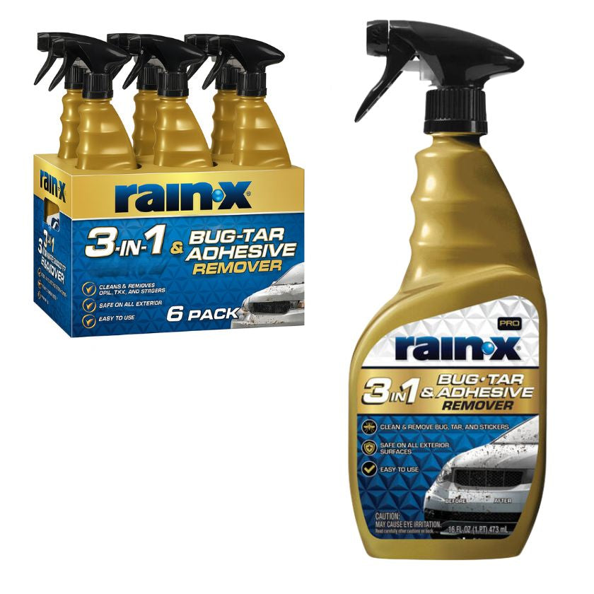 (6 Pack) Rain-X Pro 620213 3-in-1 Bug, Tar and Adhesive Remover, 473ml