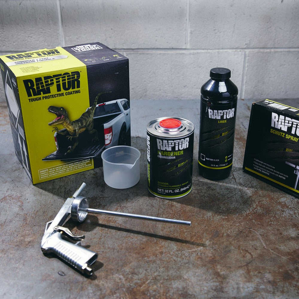 Raptor Liner Black Kit 4L + Spray Gun RLB/S4 - South East Clearance Centre