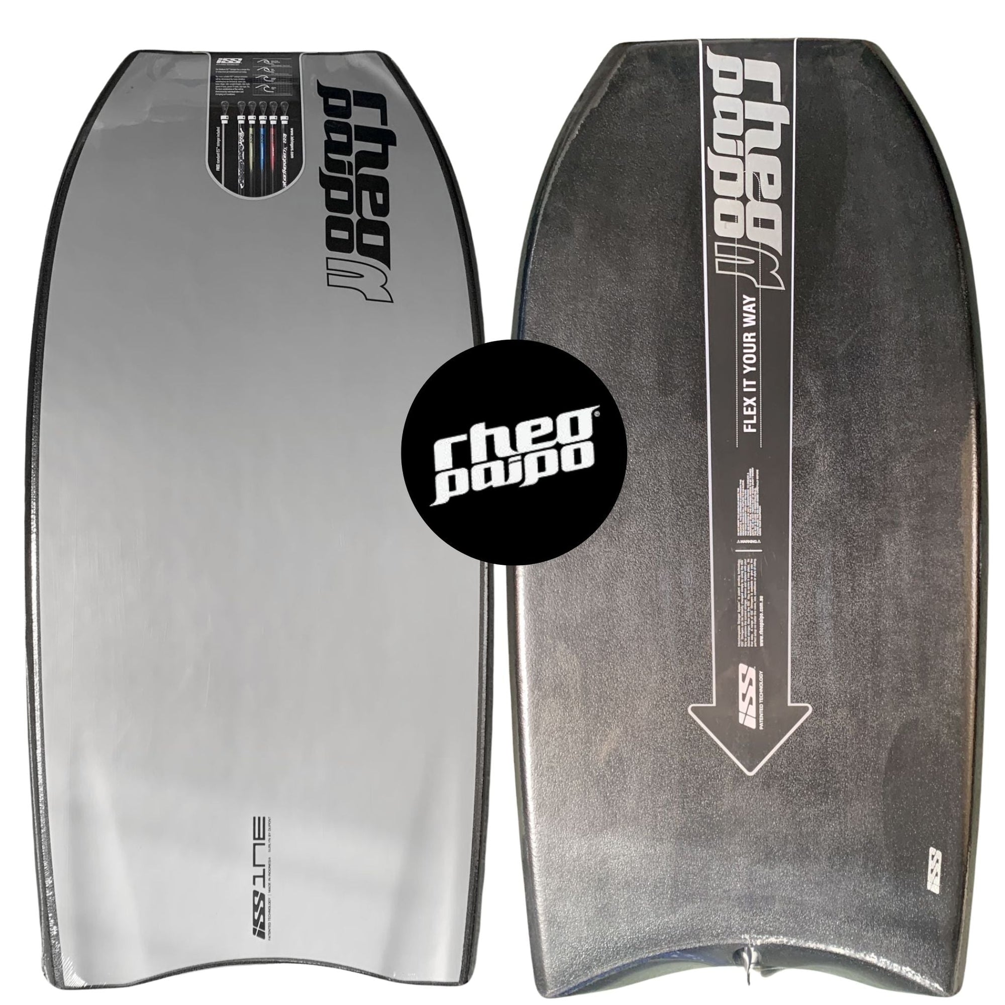 RheoPaipo ISS Body Board | SILVER/BLACK | PP KINETIC CORE | 1NE | 41" - South East Clearance Centre