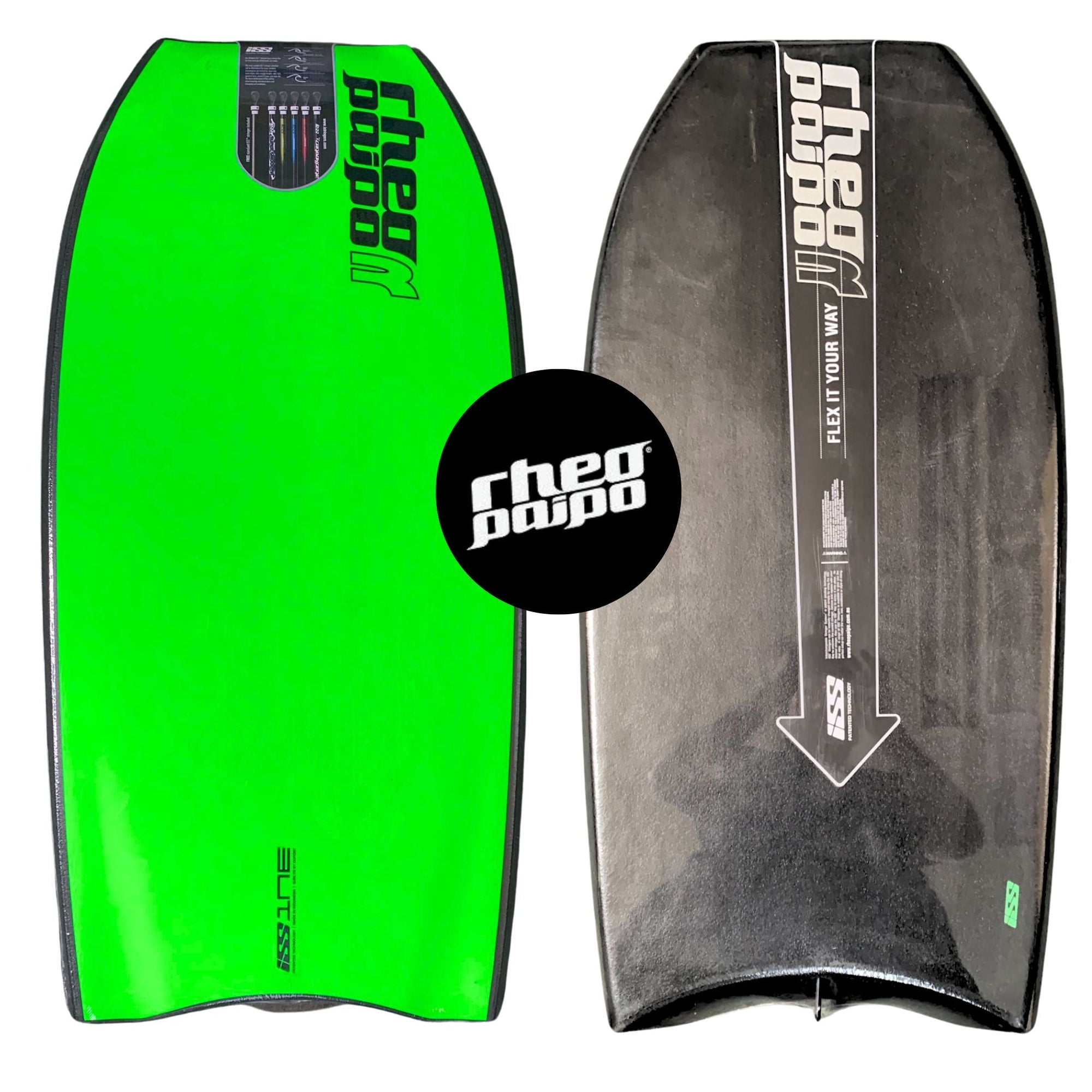 RheoPaipo ISS Body Board GREEN/BLACK 1NE, PP KINETIC CORE 41" - South East Clearance Centre