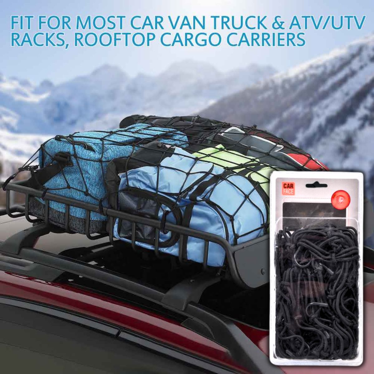 36-Inch X 48-Inch Roof Rack Cargo Net (12 Hooks) - South East Clearance Centre