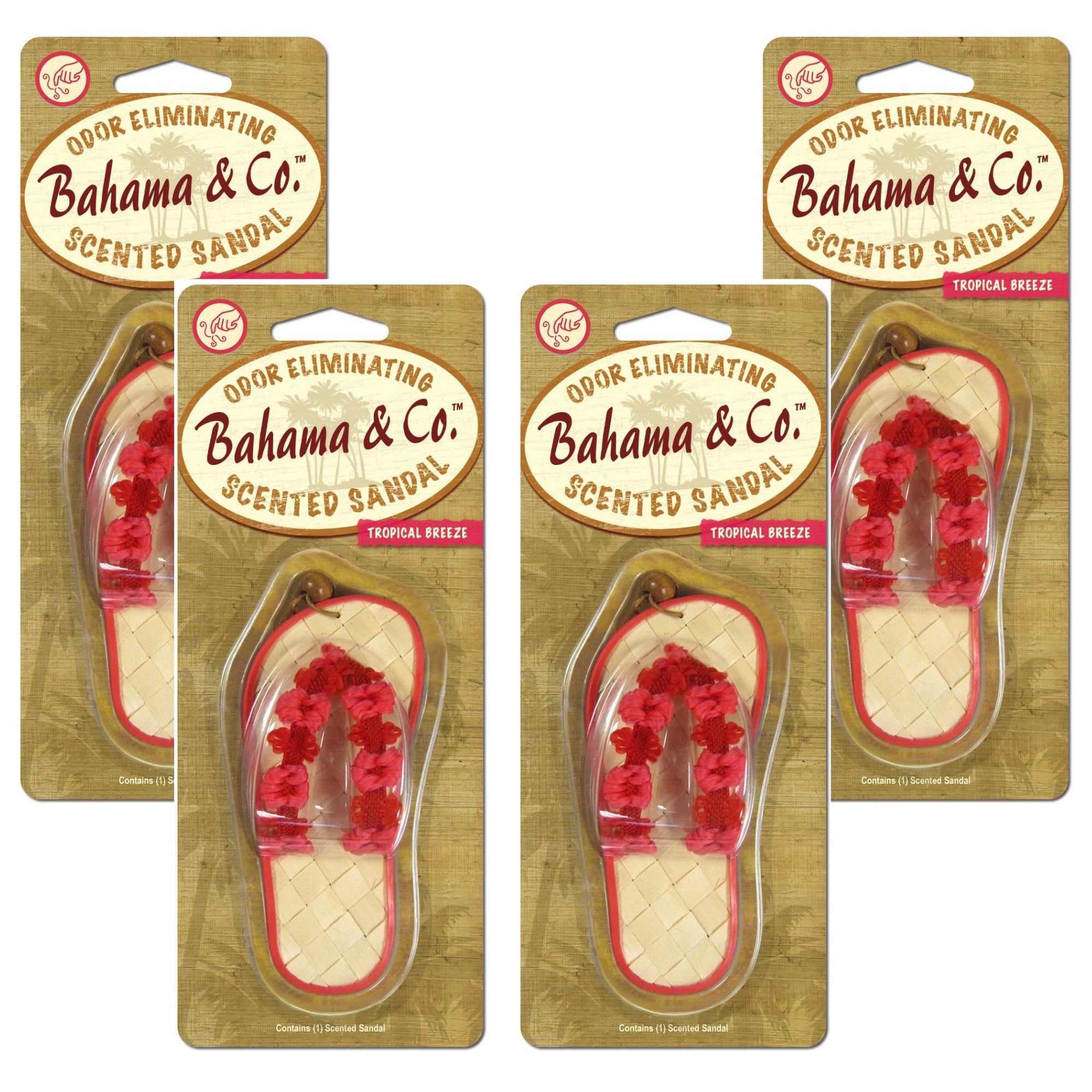 4 pack Air Fresheners Bahama Sandal Tropical Breeze | 067125 - South East Clearance Centre