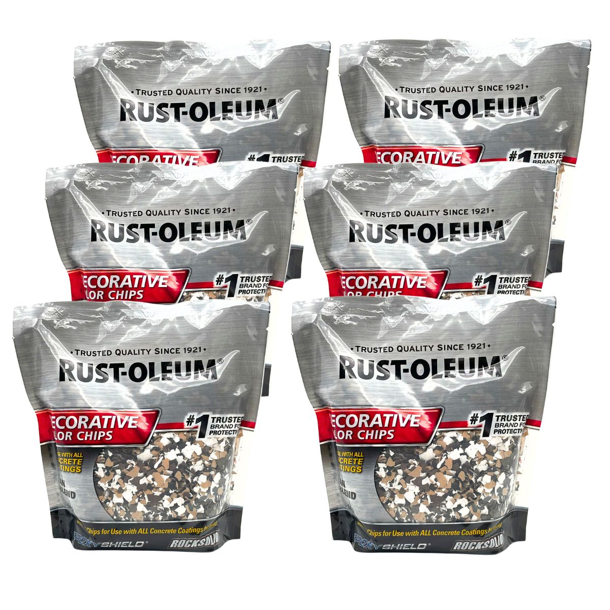 (6 Pack) Rust-Oleum Decorative Color Chips | Tan Blend 454g - South East Clearance Centre