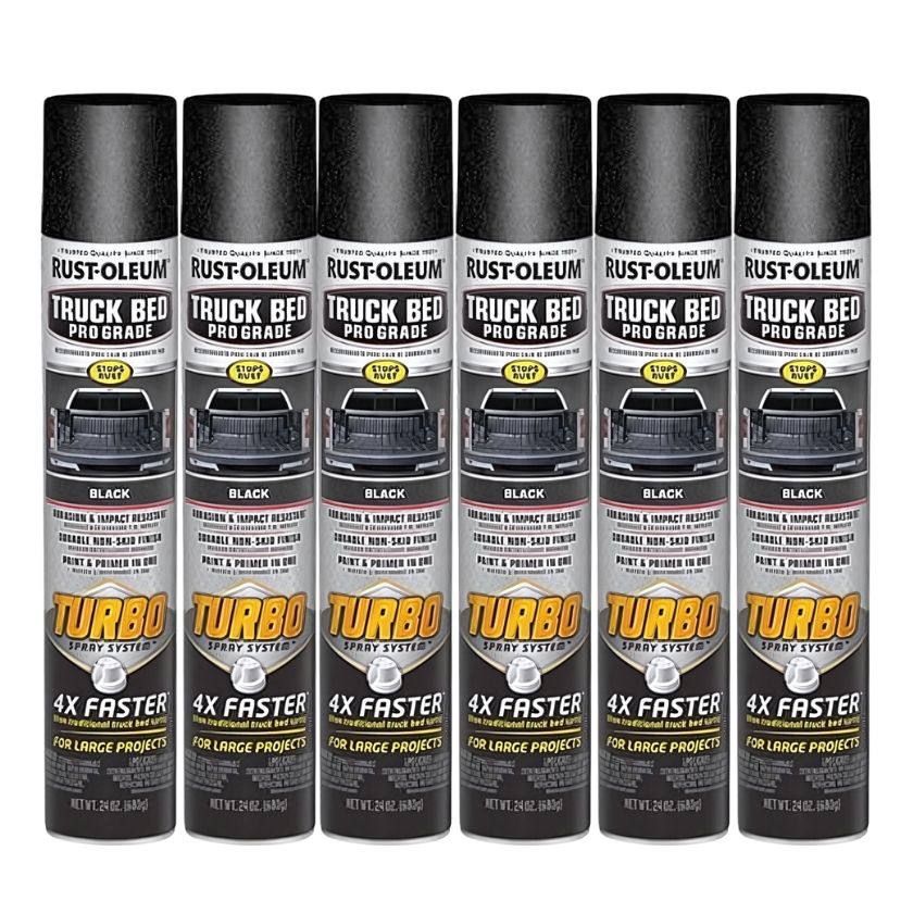 6 Pack - AUTOMOTIVE Rust-Oleum Truck Bed Pro Grade with Turbo Spray System 340455 - South East Clearance Centre