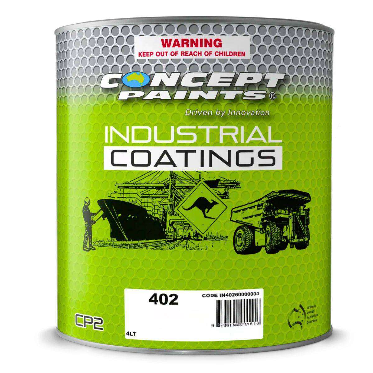 Concept Paints Industrial Coatings 402 QD Silver, 4 litres - South East Clearance Centre