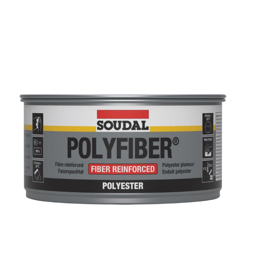 Soudal Metal Plastic Extra Fine Putty Polyester Based White 1KG