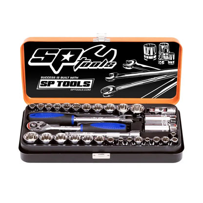 3/8"Dr Socket Set - Metric/SAE - 12pt - 32pc - South East Clearance Centre