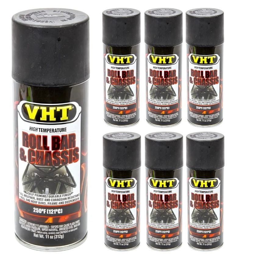 6x VHT Roll Bar and Chassis Epoxy Paint Satin Black SP671 - South East Clearance Centre