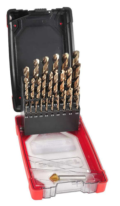 Bordo Saber X-SET HSS-Co5 (Cobalt) Metric Twist Drill Set with BONUS Countersink