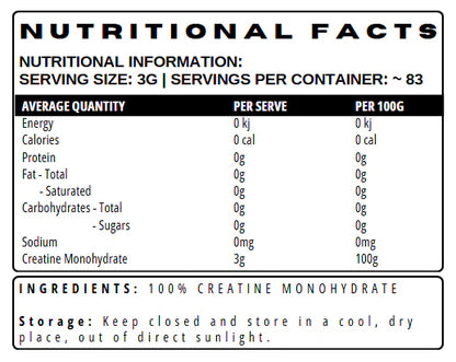 Training Day Labs Creatine Monohydrate - 83 Serves