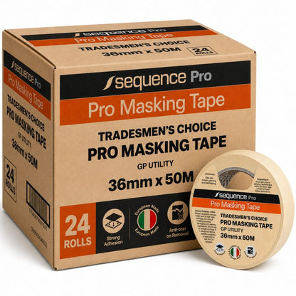 Sequence Pro Tradesmen's Choice General Purpose Utility Painters Masking Tape 48mm x 50m