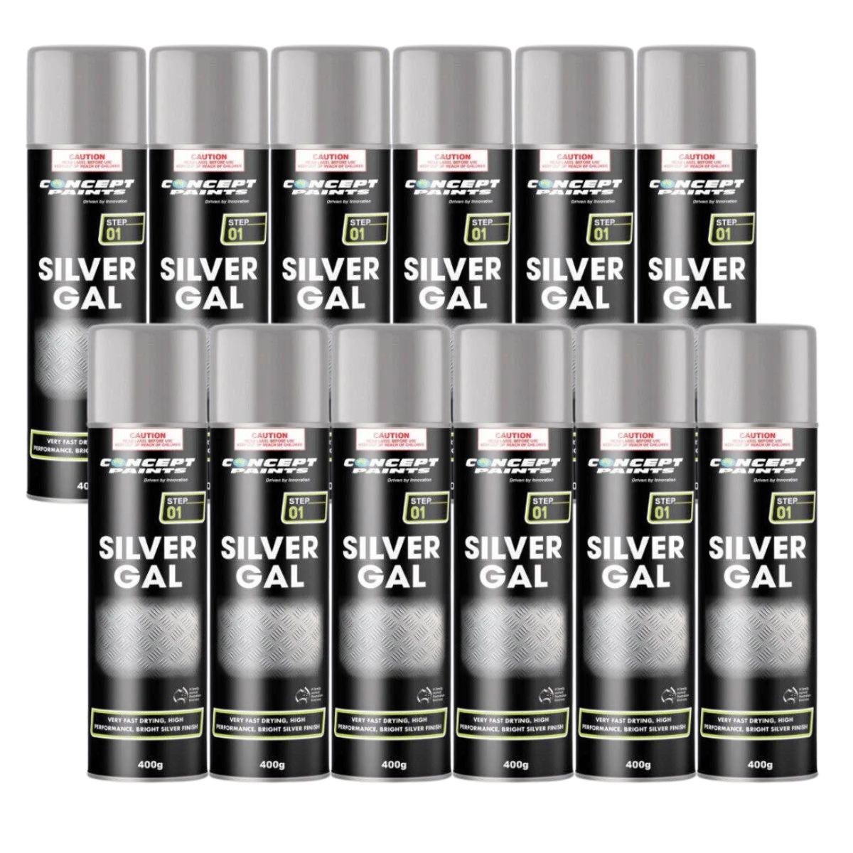 Concept Paints Silver Gal 400g (12 Cans) - South East Clearance Centre