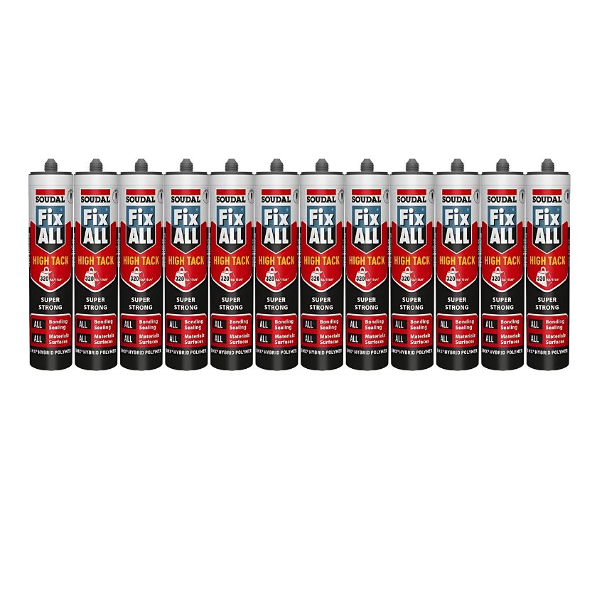Soudal 101459 Fix ALL High Tack Sealant 290ml, Black (Box of 12)