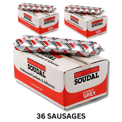 Soudal Soudaflex 45FC Polyurethane Adhesive Sealant – Pro Concrete Grey – 600ml (MPN: 146020) - South East Clearance Centre
