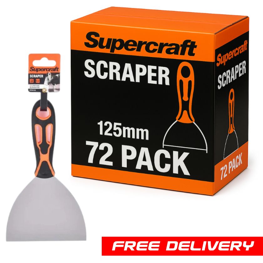 PPS5100 Supercraft Scraper Plastic Handle 125mm (72 Pack) - South East Clearance Centre