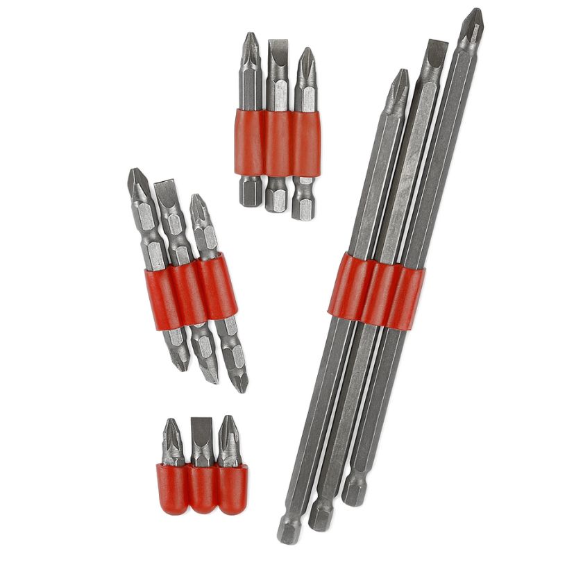 12 piece Assorted Power Bit Set Philips Slotted Hex Screwdriver Drill