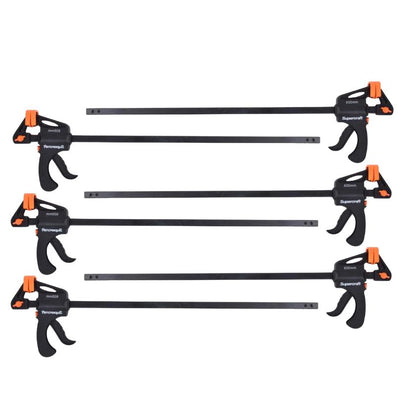 (6 Pack) Supercraft SCC0600 600mm Steel Bar Clamps