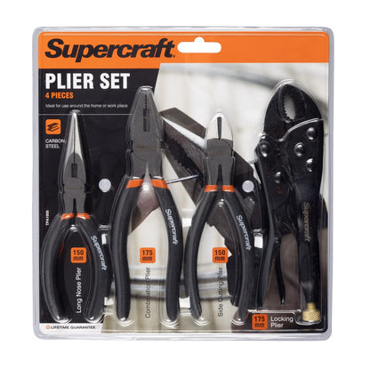 Supercraft 4-Piece Plier Set - South East Clearance Centre
