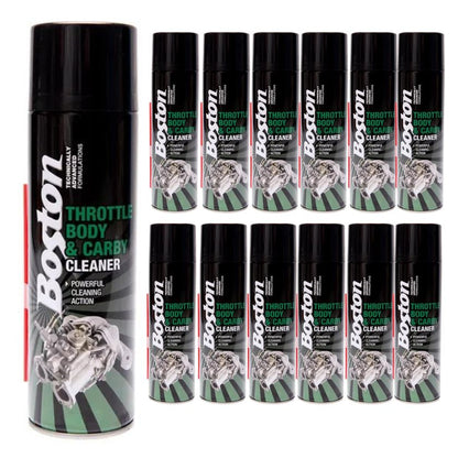 (12 Pack) Boston Throttle Body & Carby Cleaner 350g – Powerful Cleaning Action for Engines & Carburetors - South East Clearance Centre