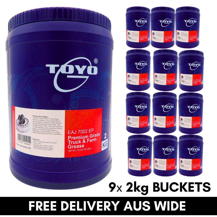 TOYO Truck Farm Grease, Red, 2kg Bucket (Box of 9) - South East Clearance Centre