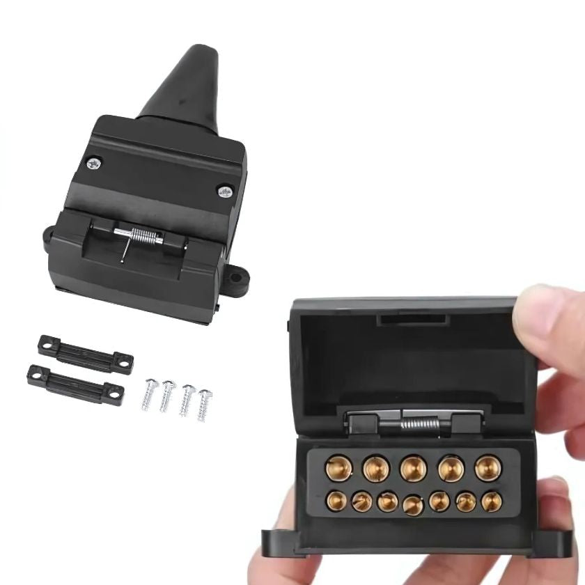 12 Pin Flat Trailer Plug Socket Connector - South East Clearance Centre