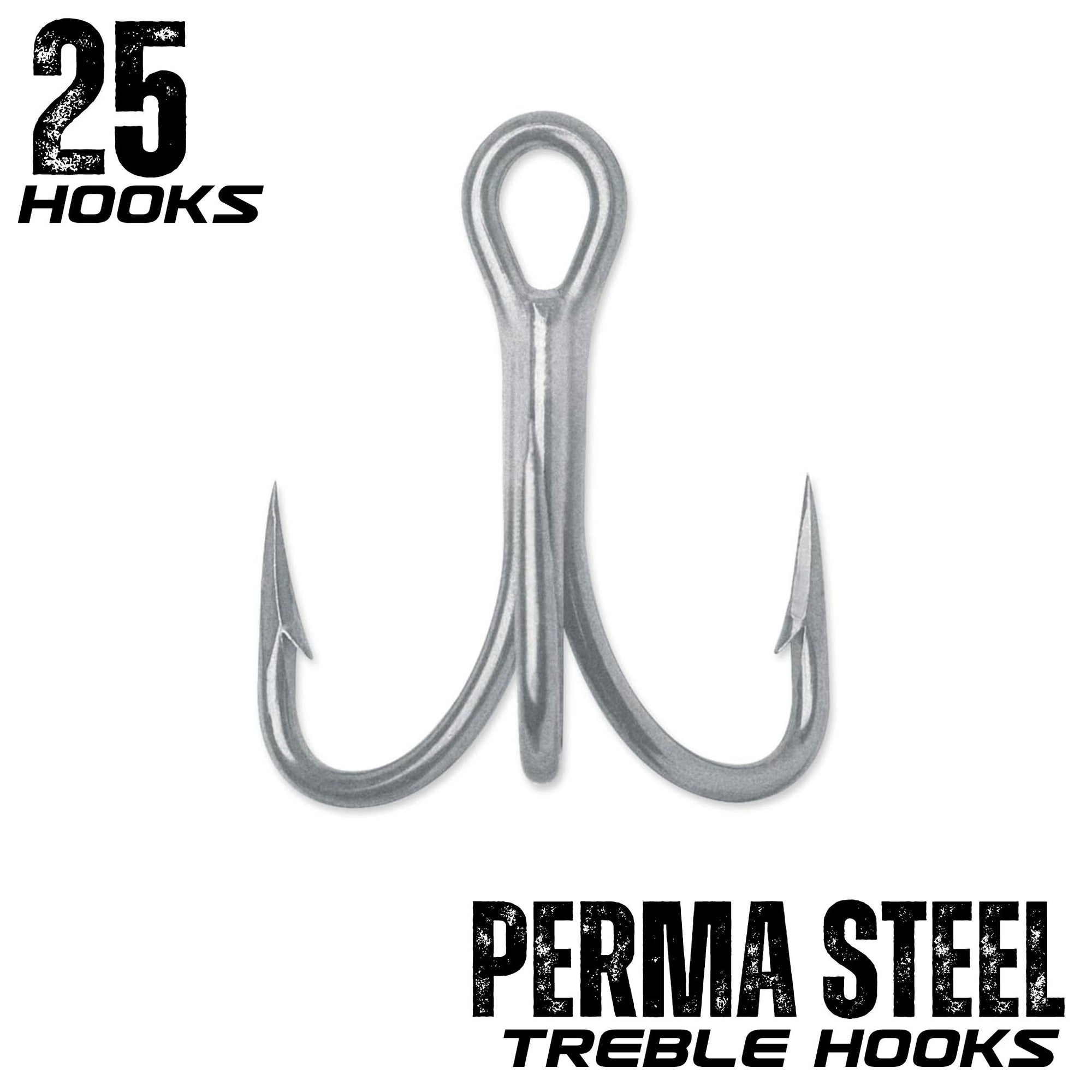 KAMIKAZE PERMA STEEL TREBLE HOOK (25 Pack) - South East Clearance Centre