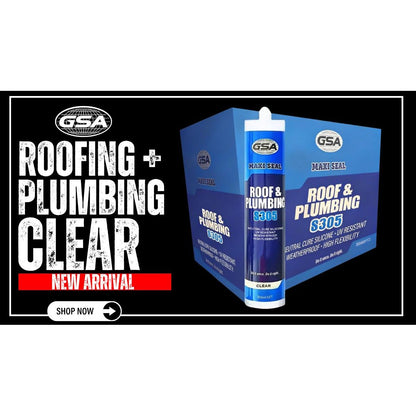 GSA S305 Roof & Plumbing Silicone 300ml - CLEAR - South East Clearance Centre