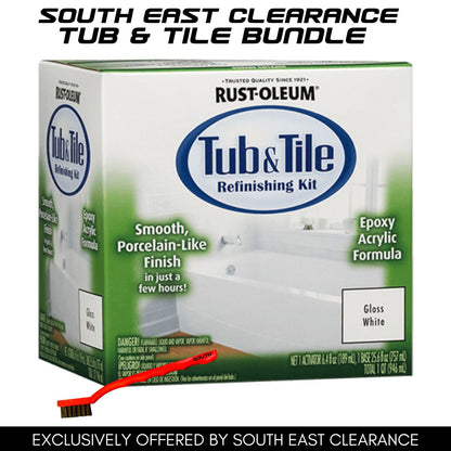 Rust-Oleum 385812 Tub & Tile Refreshing Solutions South Bundle- Gloss White - South East Clearance Centre