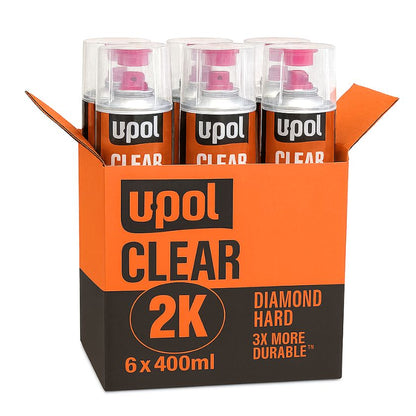U-Pol 2K Clearcoat Spray 400 ml – Diamond Hard, High-Gloss (CLEAR2K/AL) - South East Clearance Centre