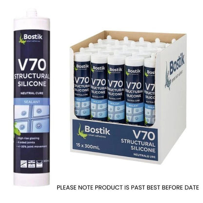 Bostik V70 Structural Silicone Cartridge - Matt Black (Box of 15)