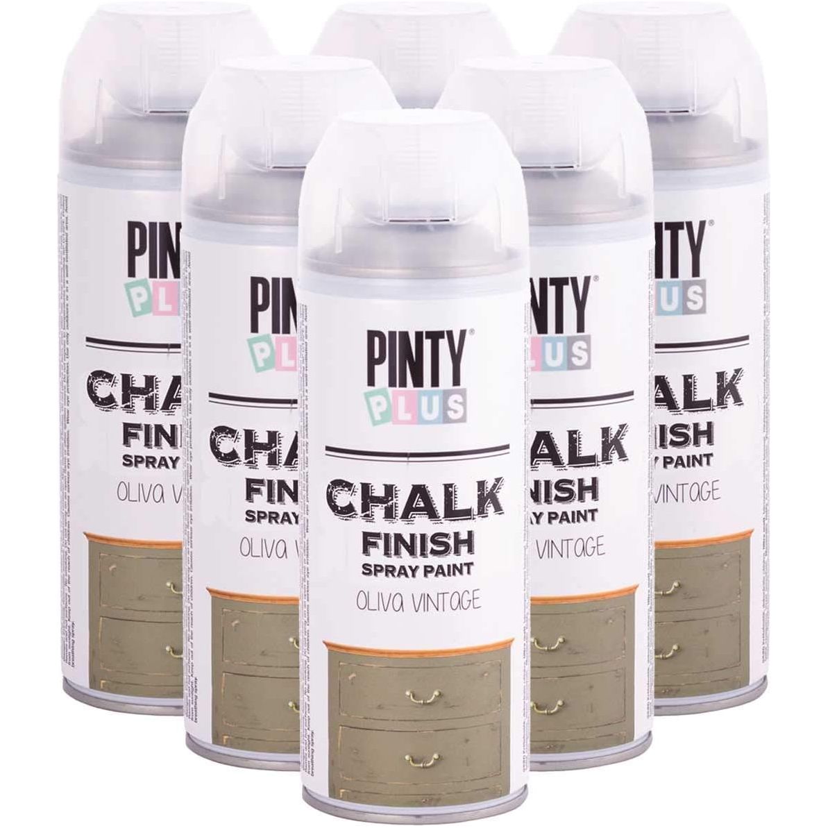 Olive Chalk Finish Spray Paint Pintyplus | 6 Cans - South East Clearance Centre