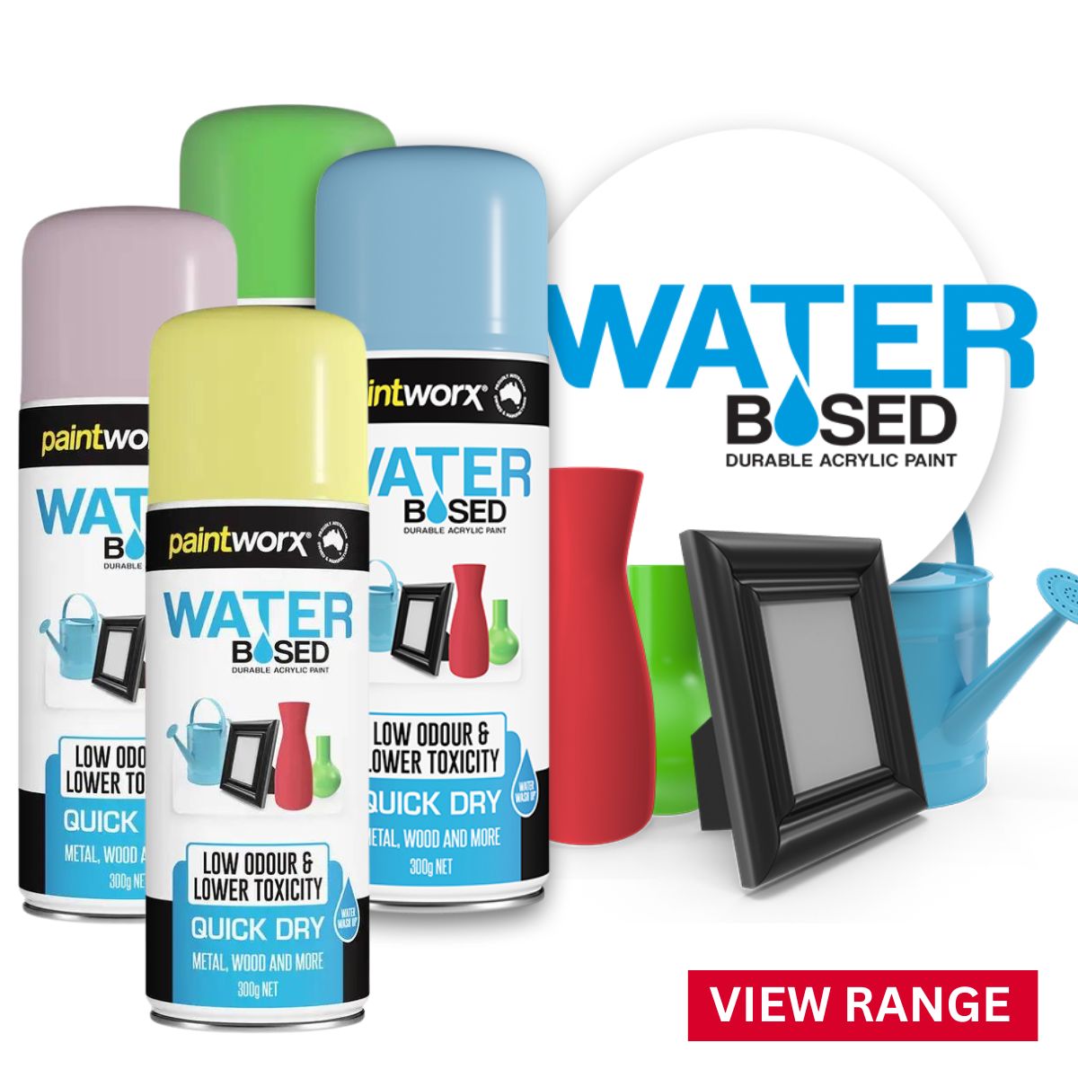 DyMark 300g Water Based Acrylic Spray Paint 6 Cans South East