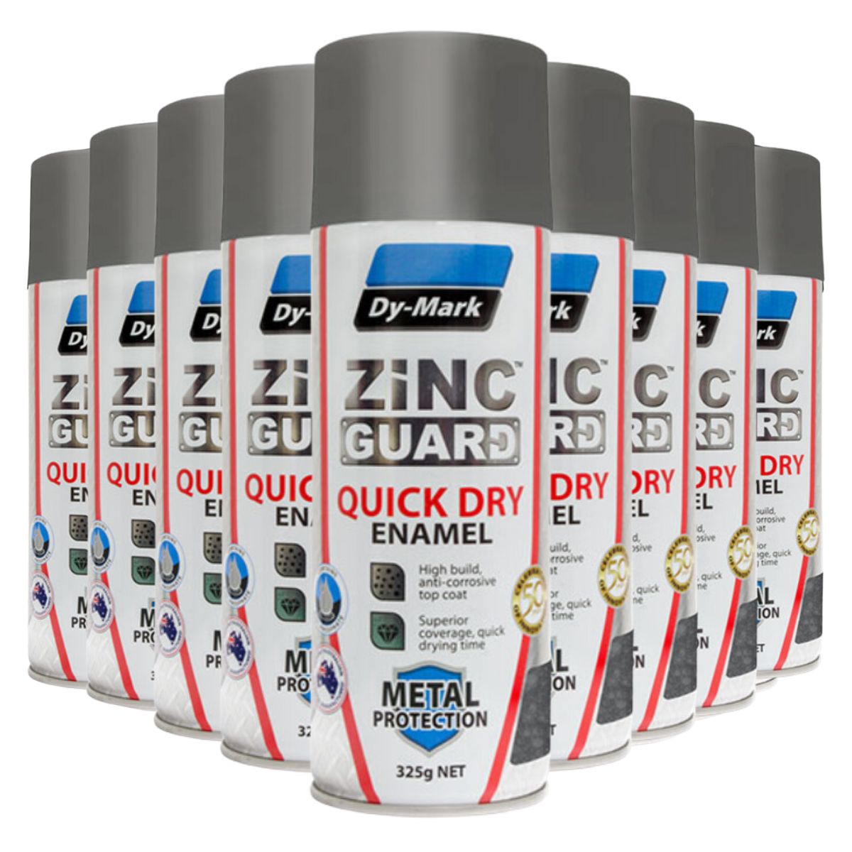 Dym-Mark Zinc Guard QD Hammered Charcoal Enamel 325g (12 Cans) - South East Clearance Centre