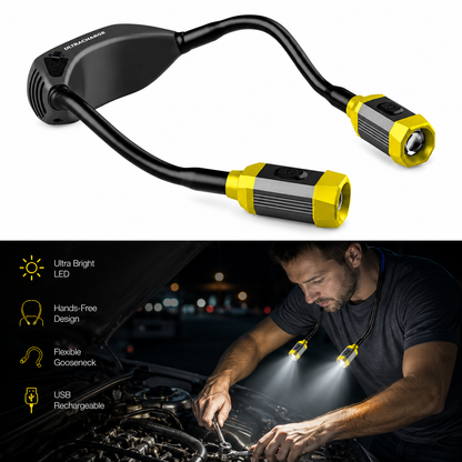 Ultracharge UXP001 LED Dual Neck Worklight Rechargeable Lithium-Ion Work Light