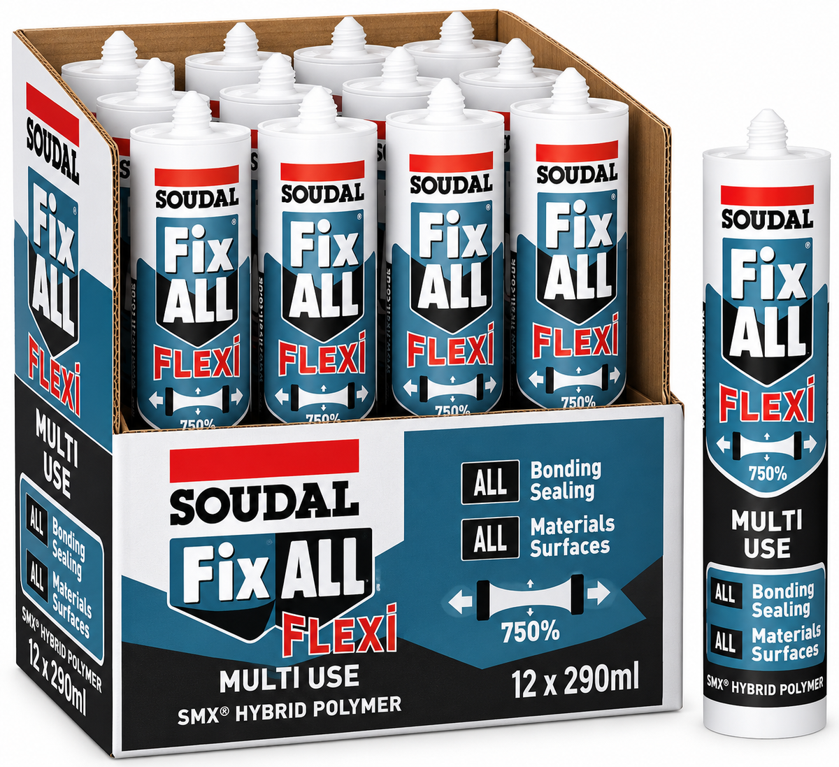 Soudal Fix ALL Flexi (Grey) 290ml – Box of 12