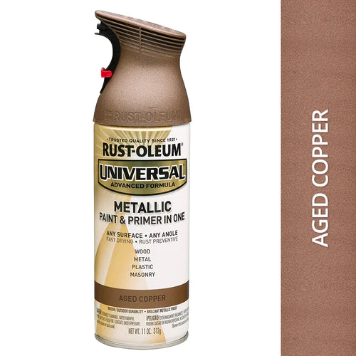 Rust Oleum Universal Metallic Spray Paint | 252889 Aged Copper - South East Clearance Centre