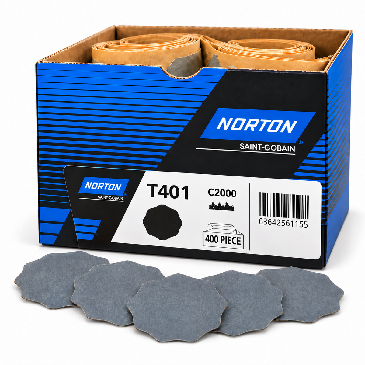 Norton T401 c1500 38 mm Sanding Discs – Box of 400