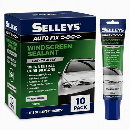 Selleys Auto Fix Windscreen Sealant 100mL – 100% Neutral Cure Silicone | Box of 10