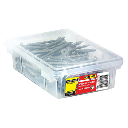 OTTER 100 Pack 14g x 75mm Batten Bugle Screw T17 Galv BBEG14753