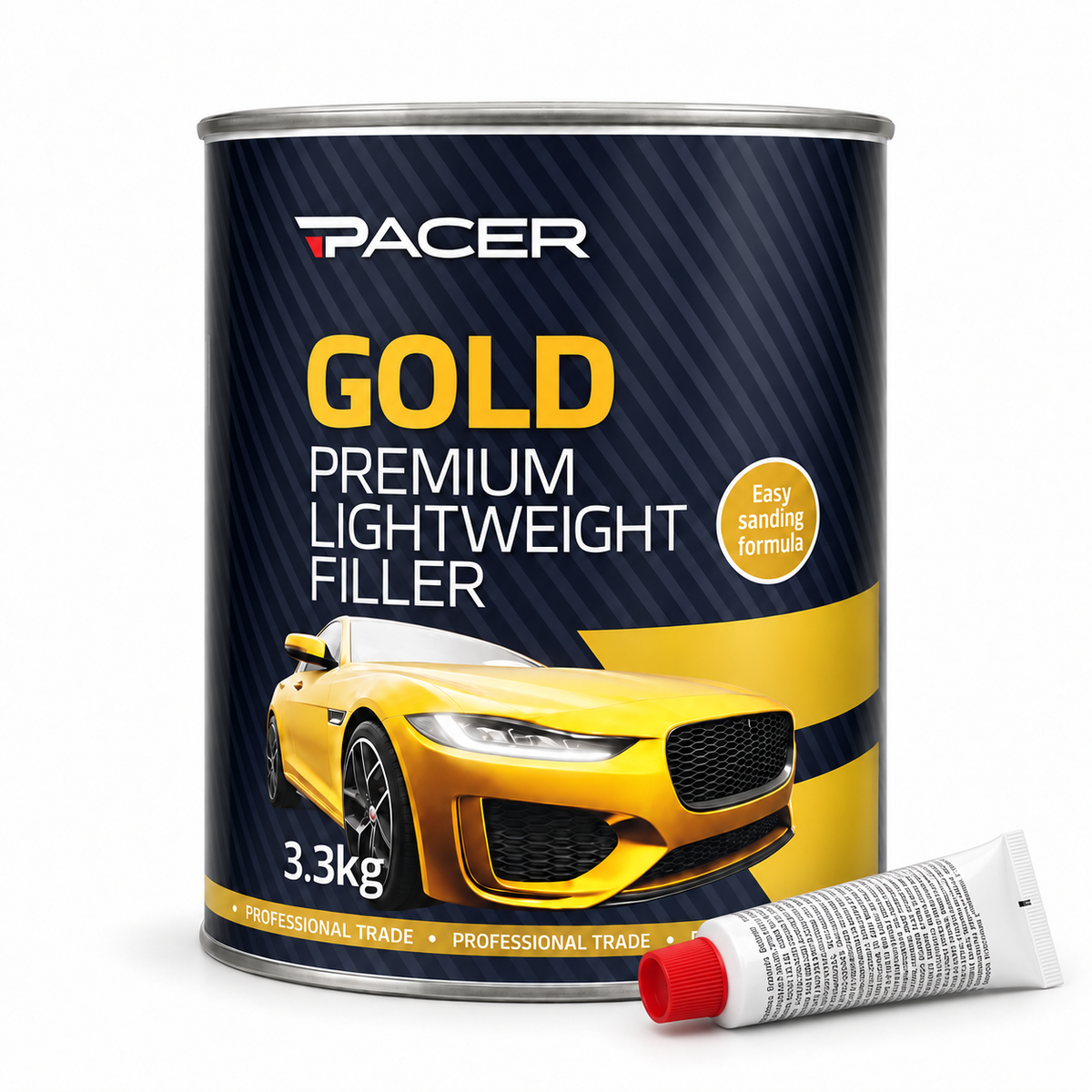 Pacer Gold Automotive Body Filler 3.3kg with harderner PGF33