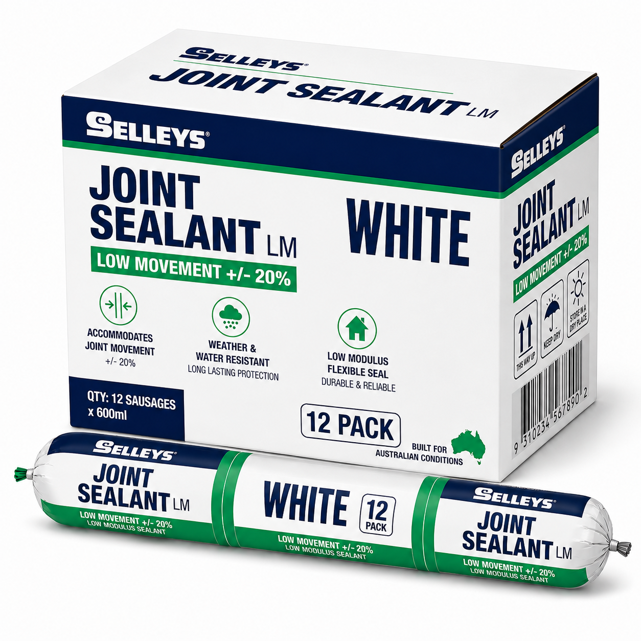 Selleys PRO-TRADE Joint Sealant LM Polyurethane Sealant 600ml Sausage (White) – Box of 12 (Past Date)
