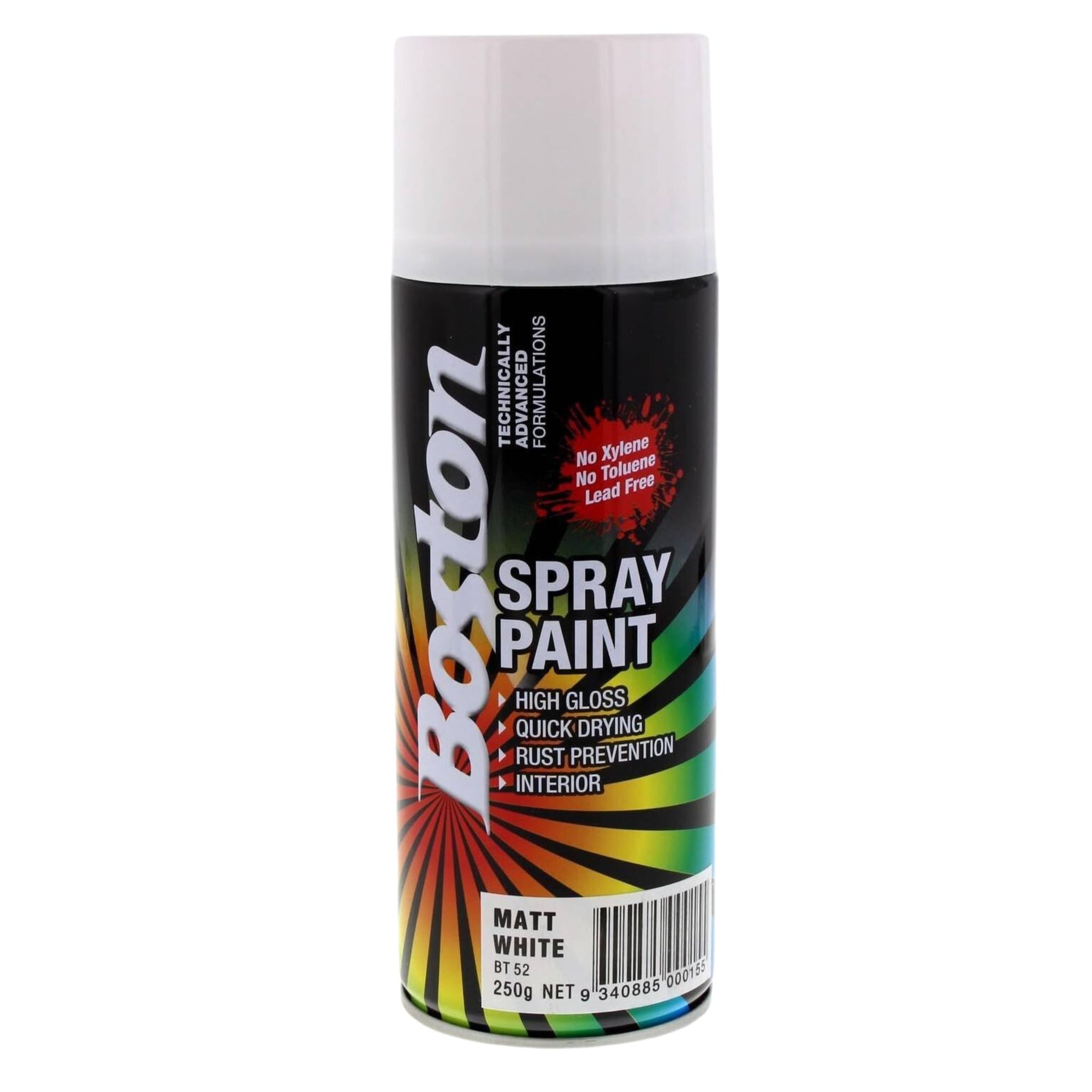 Boston Spray Paint Matt White 250g - South East Clearance Centre