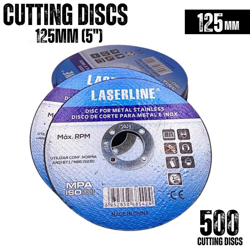 500 Pack 125mm cutting disc for metal/stainless steel 5” - South East Clearance Centre