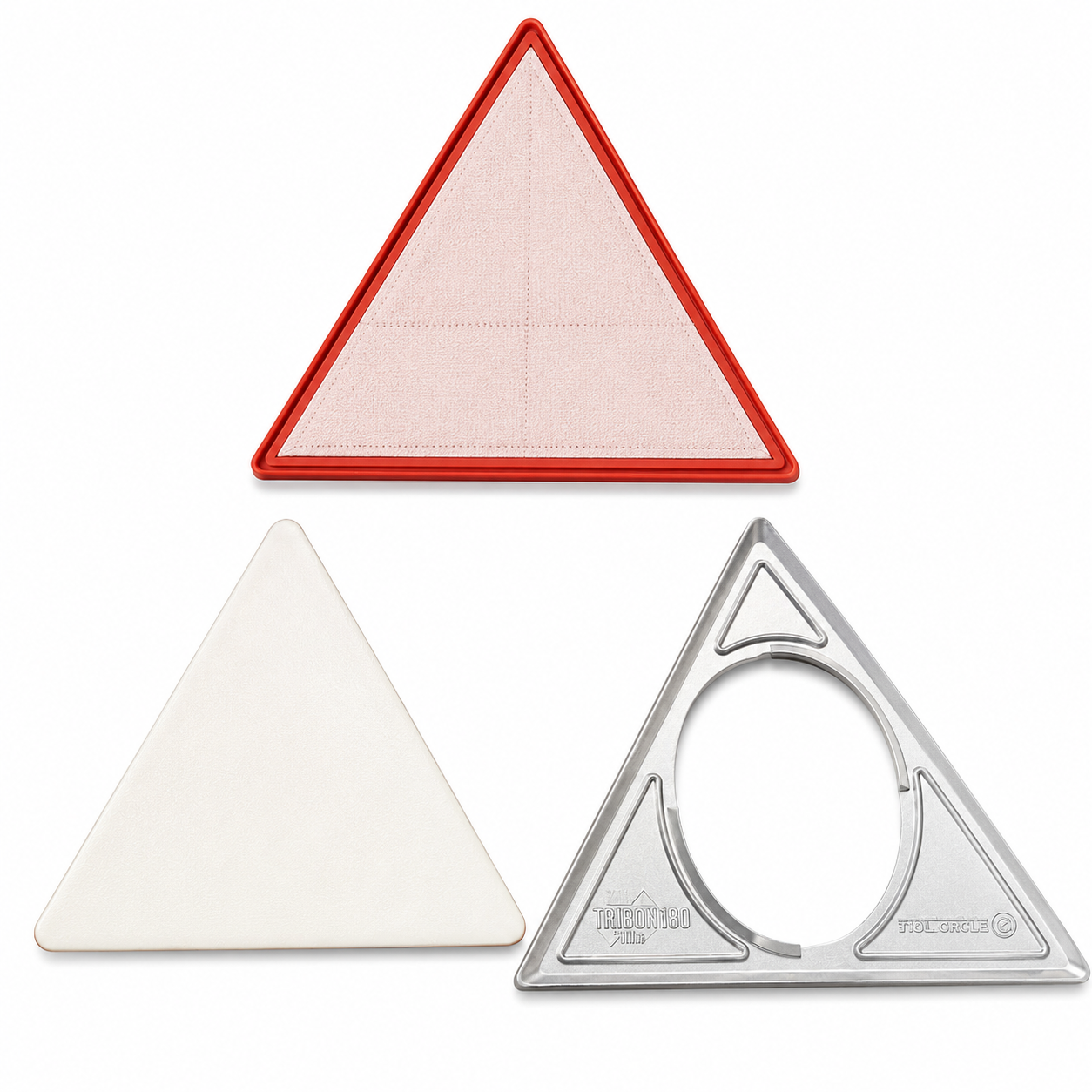Tribon180 Triangle Sanding Tool Kit – Aluminium Holder, Foam Pad & Hook & Loop Sanding Pad