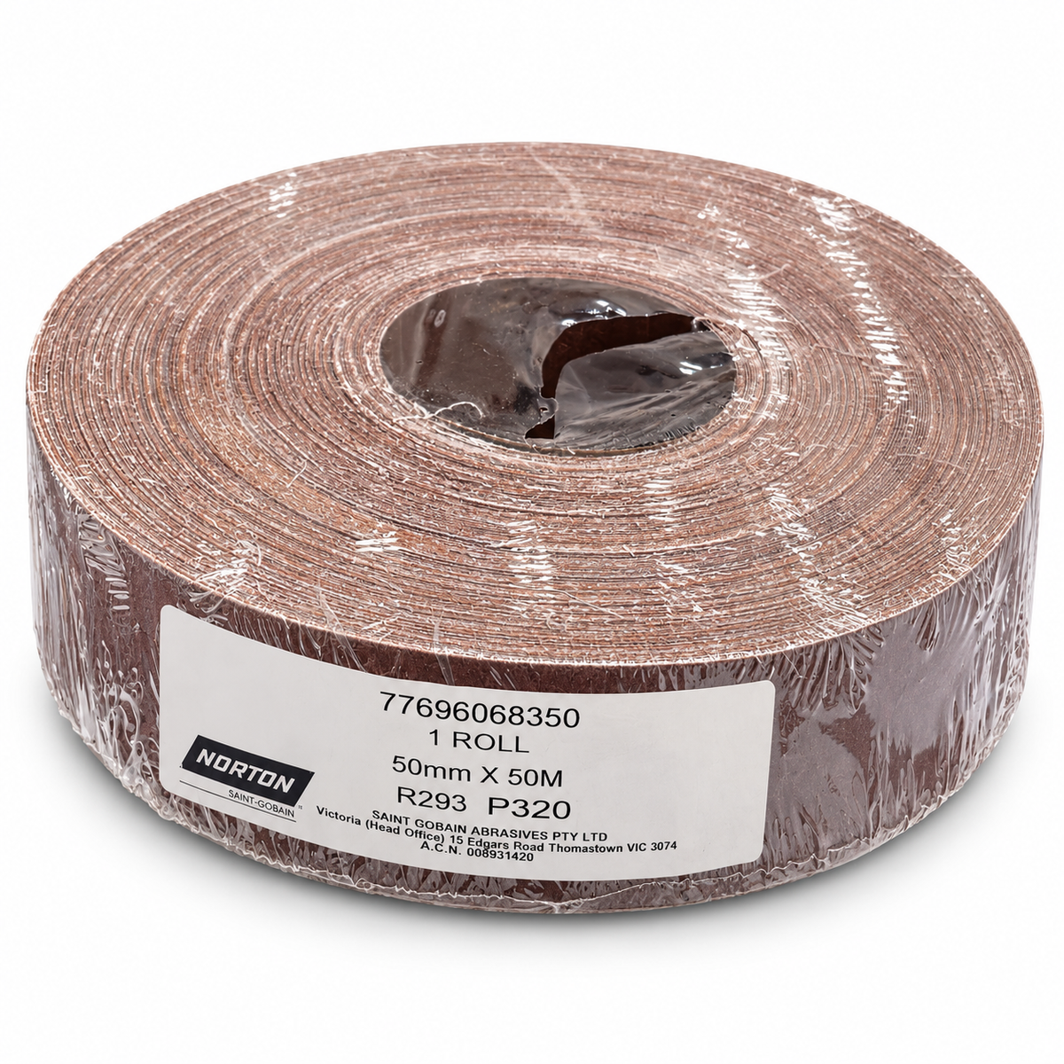 Norton R293 P320 Abrasive Sanding Roll – 50mm × 50m - South East Clearance Centre