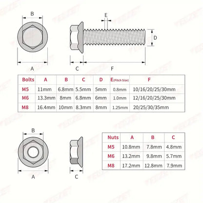 240 Piece Stainless Steel Hex Flange Bolt Trim & Nut Set Assortment Kit - South East Clearance Centre
